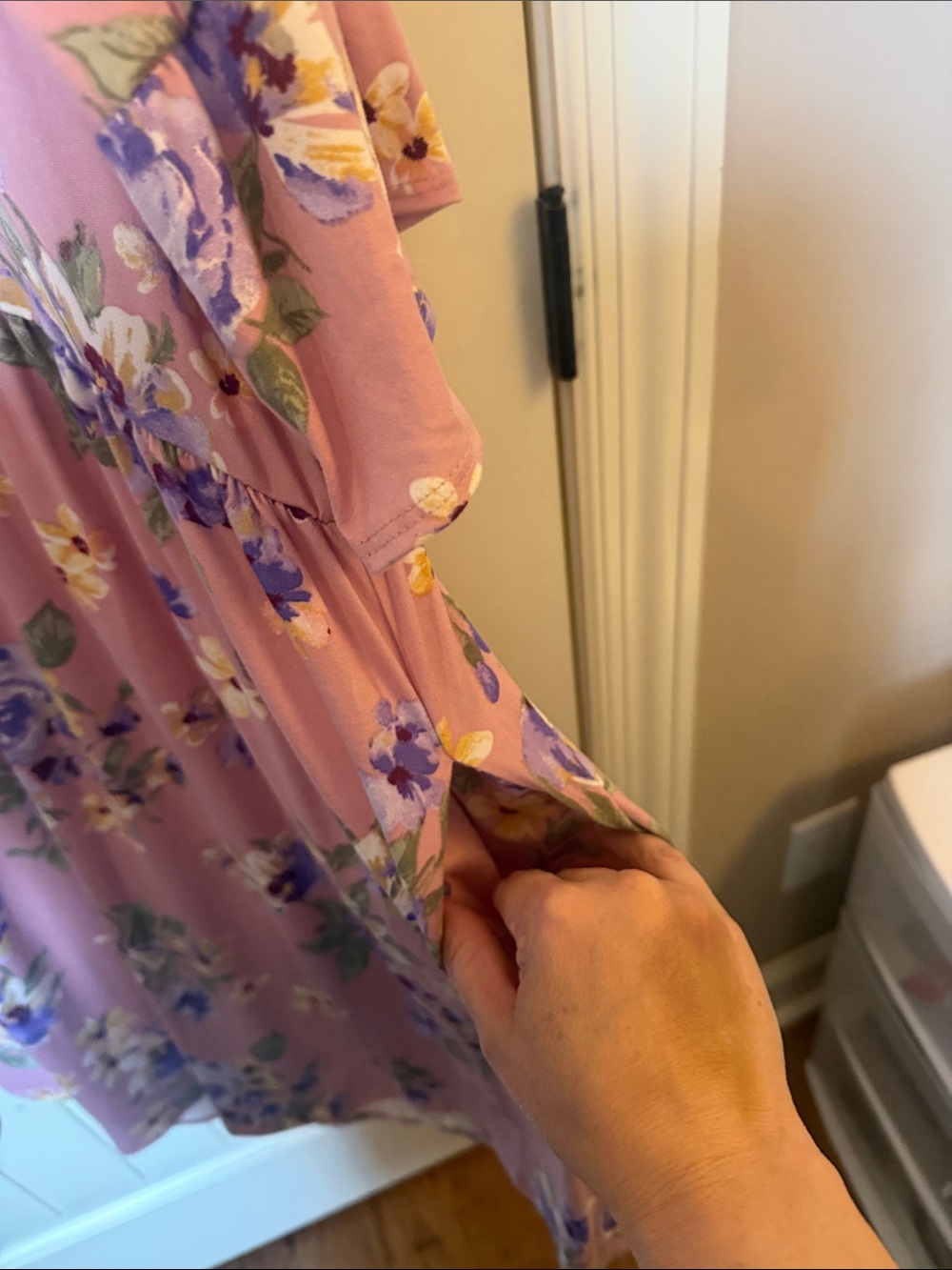 Haptics Mauve Lavender Floral Babydoll Dress - Picture 5 of 7